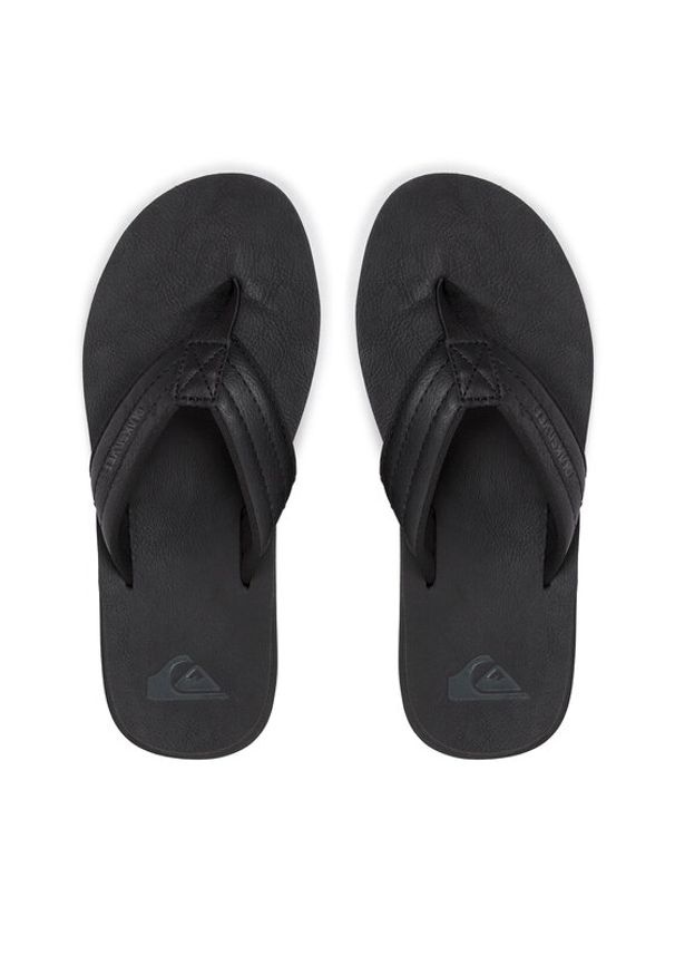 Quiksilver Japonki AQYL100623 Czarny. Kolor: czarny. Materiał: skóra