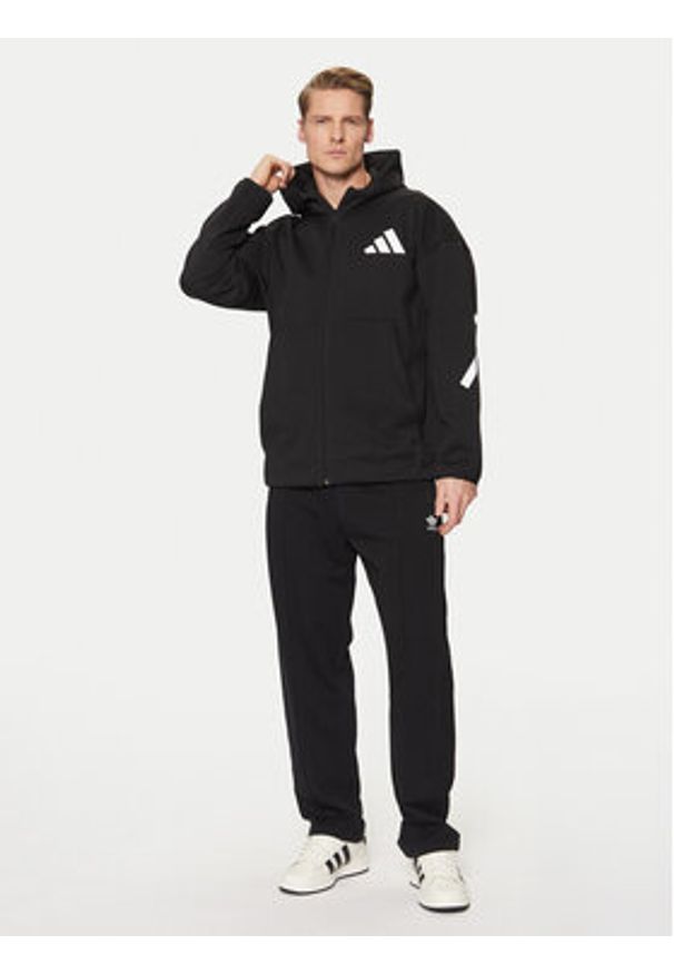 Adidas - adidas Bluza Z.N.E. JD5984 Czarny Regular Fit. Kolor: czarny. Materiał: syntetyk, bawełna