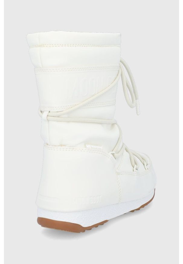 Moon Boot - Śniegowce Rubber. Nosek buta: okrągły. Zapięcie: sznurówki. Kolor: beżowy. Materiał: guma