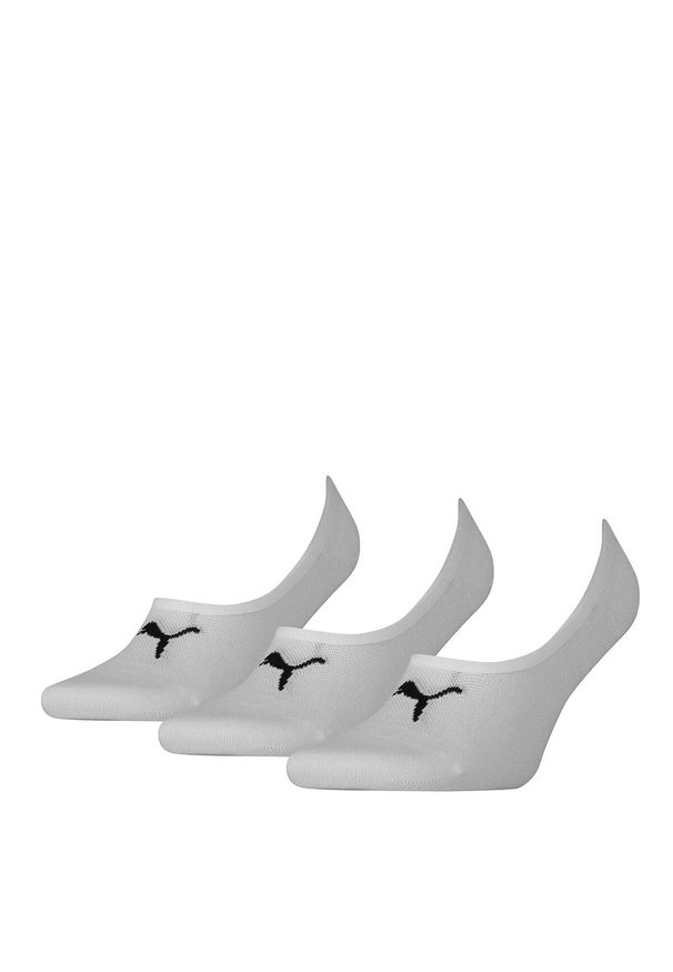 Skarpety Puma Footie 3 Pack. Kolor: biały. Materiał: bawełna, materiał. Sport: kolarstwo