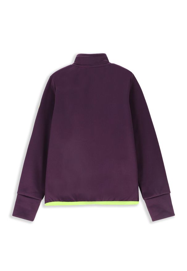 Bluza rozpinana dziecięca sportowa Lemon Explore ZL4. Typ kołnierza: kołnierzyk stójkowy. Kolor: fioletowy. Materiał: poliester. Długość rękawa: długi rękaw. Długość: długie. Sezon: zima