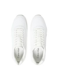 Calvin Klein Sneakersy Runner Lace Up Mono Pu HW0HW02574 Biały. Kolor: biały. Materiał: skóra #5