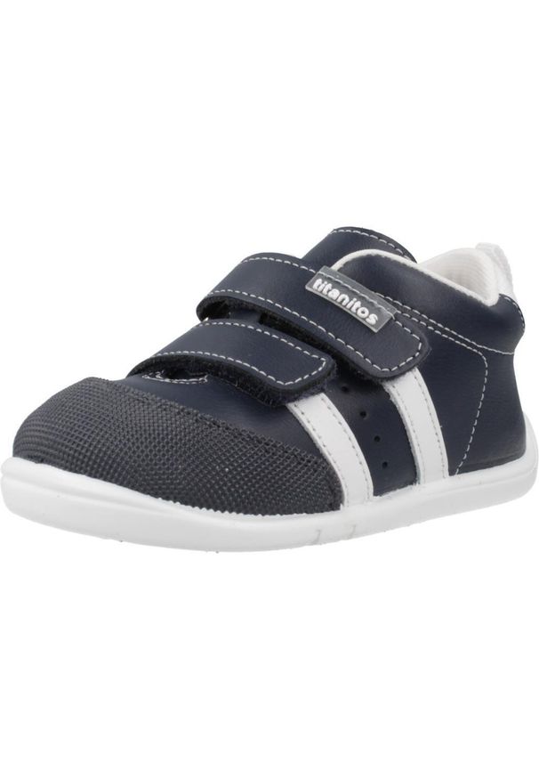 Buty TITANITOS B500 AMANCIO Niebieski. Kolor: niebieski. Materiał: tkanina, skóra. Sport: turystyka piesza