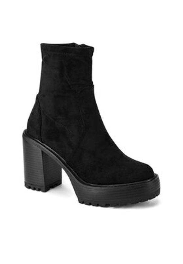 Nine West Botki WFA3375-1 Czarny. Kolor: czarny. Materiał: materiał