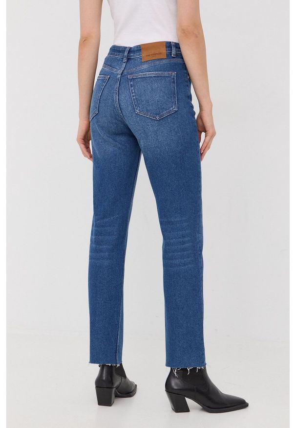 The Kooples jeansy damskie high waist. Stan: podwyższony. Kolor: niebieski