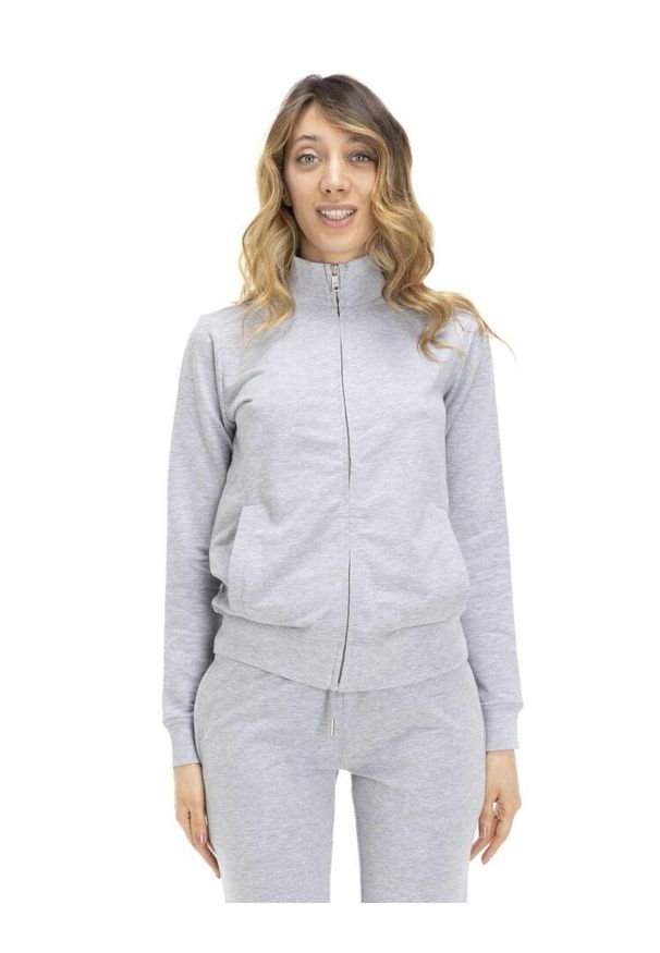 LEONE 1947 APPAREL - Damski dres w kropki Greysongrey. Kolor: szary. Materiał: dresówka. Wzór: kropki. Sport: fitness