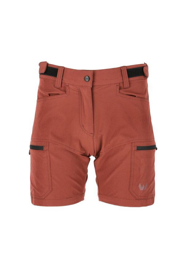 Spodenki trekkingowe damskie Whistler Lona. Kolor: wielokolorowy, brązowy, żółty. Sport: turystyka piesza