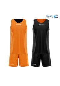 Givova zestaw podwójny z siatki 3XS. Kolor: czarny, pomarańczowy, wielokolorowy. Materiał: mesh. Sport: koszykówka, fitness #1