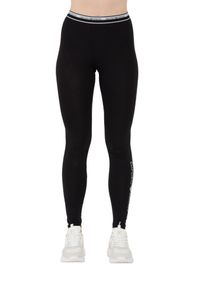 Emporio Armani - EMPORIO ARMANI Czarne damskie legginsy Stretch Logo, Rozmiar S. Kolor: czarny #4