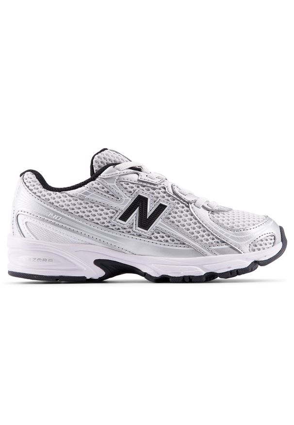 Buty dziecięce New Balance PZ740NW – szare. Kolor: szary. Materiał: materiał, syntetyk. Szerokość cholewki: normalna. Sezon: lato. Sport: turystyka piesza