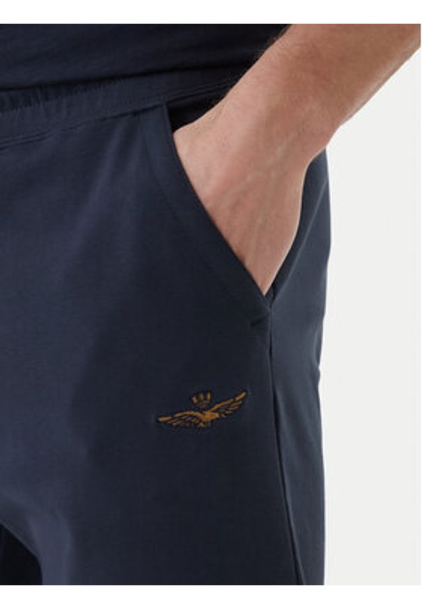 Aeronautica Militare Dres 261TF0108UF00674 Granatowy Regular Fit. Kolor: niebieski. Materiał: bawełna
