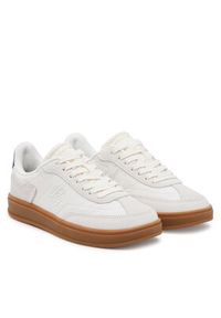 TOMMY HILFIGER - Tommy Hilfiger Sneakersy Th Heritage Sneaker FW0FW08643 Biały. Kolor: biały. Materiał: skóra