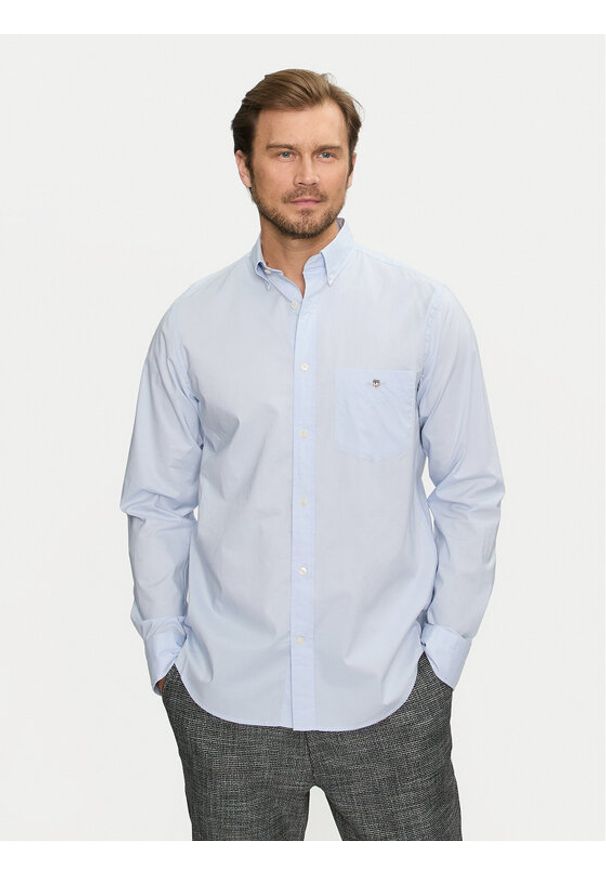 GANT - Gant Koszula 3000100 Błękitny Regular Fit. Kolor: niebieski. Materiał: bawełna