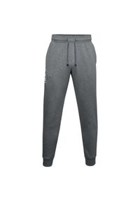 Under Armour - Męskie Spodnie Do Biegania Rival Fleece Logo. Kolor: szary
