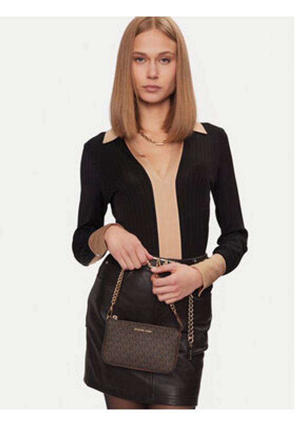 MICHAEL Michael Kors Torebka 32F1GJ6W6B Brązowy. Kolor: brązowy. Materiał: skórzane