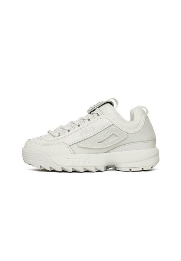 Buty do chodzenia damskie Fila Disruptor II. Zapięcie: sznurówki. Kolor: biały. Materiał: syntetyk, tkanina, materiał. Szerokość cholewki: normalna. Sport: turystyka piesza