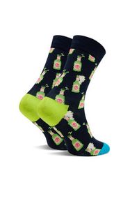 Happy-Socks - Happy Socks Skarpety wysokie unisex BEE01-6500 Granatowy. Kolor: niebieski. Materiał: materiał, bawełna