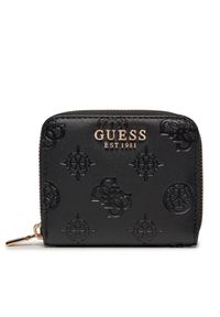 Guess Mały Portfel Damski SWPG92 20370 Czarny. Kolor: czarny. Materiał: skóra