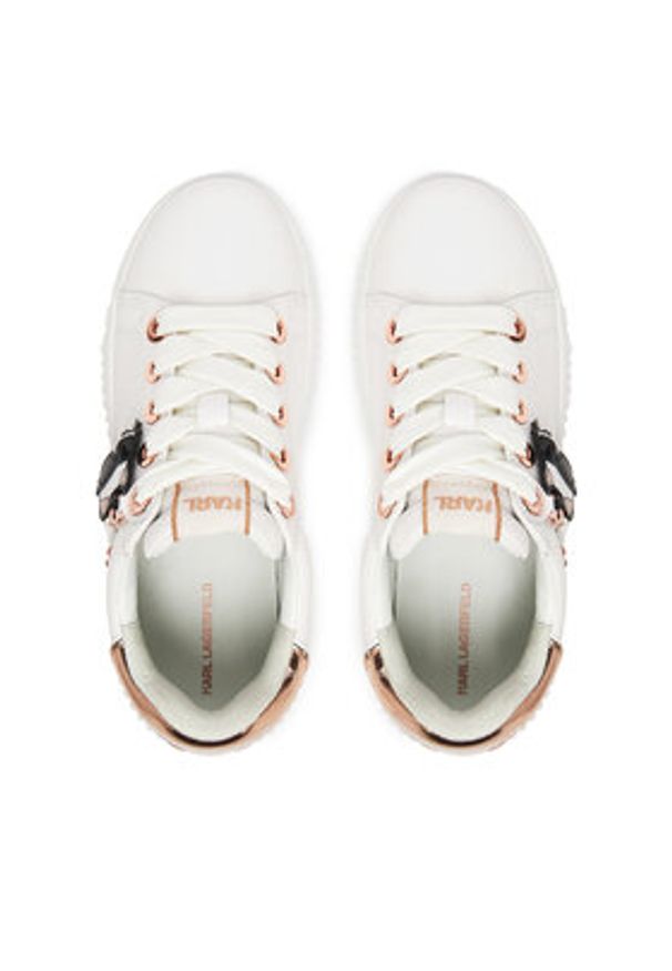 Karl Lagerfeld - KARL LAGERFELD Sneakersy KL42376T Biały. Kolor: biały. Materiał: skóra