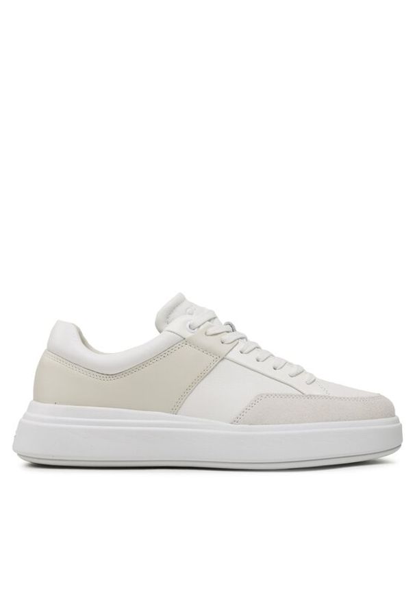 Calvin Klein Sneakersy Low Top Lace Up HM0HM01047 Biały. Kolor: biały. Materiał: skóra