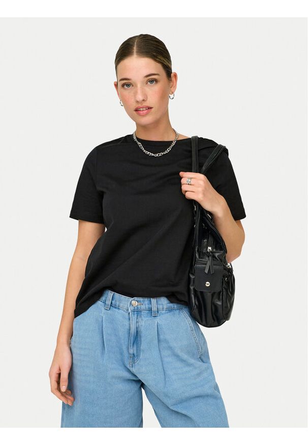 only - ONLY T-Shirt Freja 15367970 Czarny Regular Fit. Kolor: czarny. Materiał: bawełna