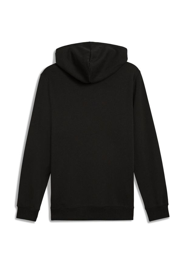Bluza z kapturem Puma Ess Block Hoodie Fl, Mężczyźni. Typ kołnierza: kaptur. Kolor: czarny. Materiał: bawełna, materiał