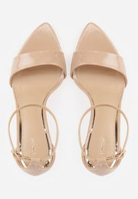 Renee - Ciemnobeżowe Lekkie Sandały VICES na Szpilce Zapinane na Sprzączkę Hekis. Okazja: na co dzień, na imprezę. Zapięcie: sprzączka. Kolor: beżowy. Materiał: jeans. Obcas: na szpilce. Styl: casual, elegancki, klasyczny #7