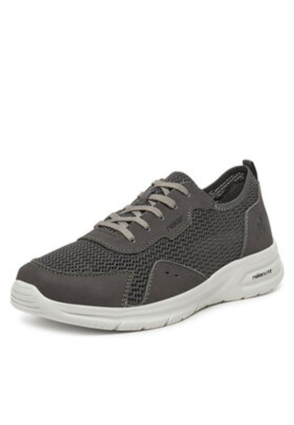 Rieker Sneakersy B7305-45 Szary. Kolor: szary. Materiał: materiał