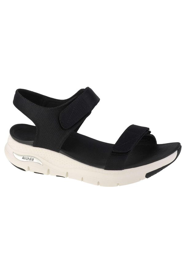 skechers - Sandały do chodzenia damskie, Skechers Arch Fit-Touristy. Kolor: czarny. Sport: turystyka piesza