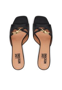 Love Moschino - LOVE MOSCHINO Klapki JA28105G1OIE0000 Czarny. Kolor: czarny. Materiał: skóra #4