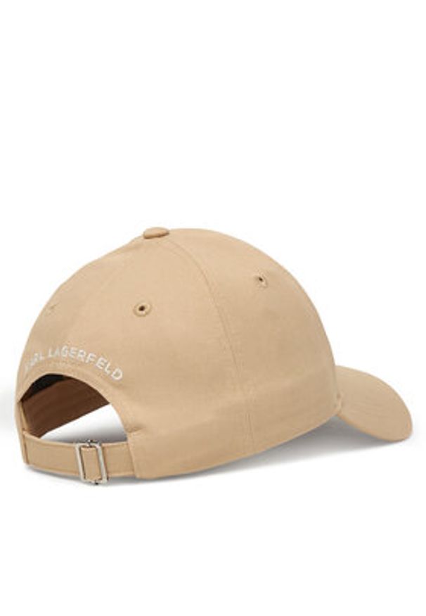 Karl Lagerfeld - KARL LAGERFELD Czapka z daszkiem B2W33019 Beżowy jasny. Kolor: beżowy. Materiał: bawełna