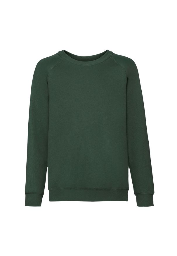 FRUIT OF THE LOOM - Bluza Dziecięca Classic Raglan. Kolor: zielony. Długość rękawa: raglanowy rękaw