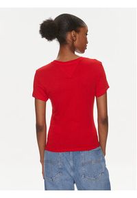 Tommy Jeans T-Shirt Essential DW0DW17839 Czerwony Slim Fit. Kolor: czerwony. Materiał: bawełna, syntetyk #5