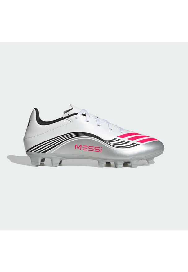 Adidas - Buty F50 Messi Club Firm/Multi-Ground. Kolor: czerwony, szary, biały, wielokolorowy. Sport: piłka nożna