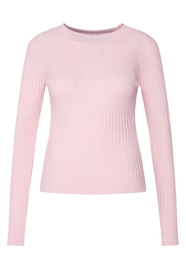 Patrizia Pepe Sweter 2K0337/K7S0-M555 Różowy Regular Fit. Kolor: różowy. Materiał: syntetyk