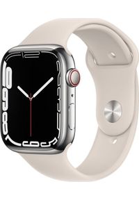 APPLE - Smartwatch Apple Watch 7 GPS + Cellular 45mm Stainless Steel Grafitowy (S7809265). Rodzaj zegarka: smartwatch. Kolor: szary #1