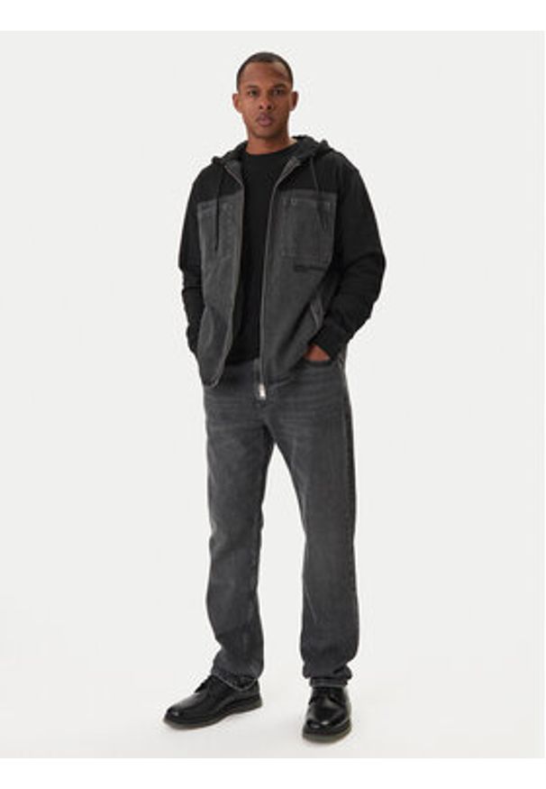 Karl Lagerfeld Jeans Kurtka jeansowa B1M14044 Szary Regular Fit. Kolor: szary. Materiał: bawełna