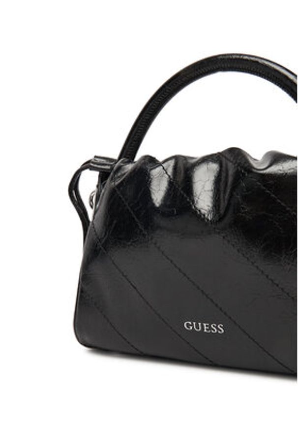 Guess Torebka Amys HWMY96 59160 Czarny. Kolor: czarny. Materiał: skórzane