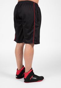 GORILLA WEAR - Wallace Mesh Szorty - Czarny/Czerwony. Kolor: czerwony, czarny, wielokolorowy. Materiał: mesh. Sport: fitness