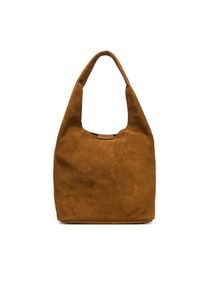 Calvin Klein Torebka Slouchy Suede Leather Medium Bag LV04F3597G Brązowy. Kolor: brązowy. Materiał: skórzane, zamszowe #6