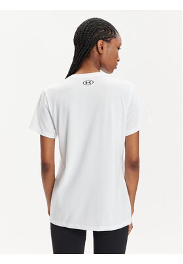Under Armour Koszulka techniczna Tech Ssv- Solid 1384229-100 Biały Loose Fit. Kolor: biały. Materiał: syntetyk