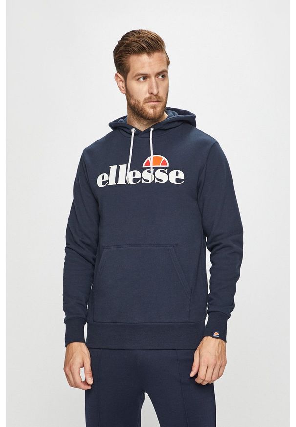 Ellesse - Bluza. Okazja: na co dzień. Kolor: niebieski. Wzór: nadruk. Styl: casual