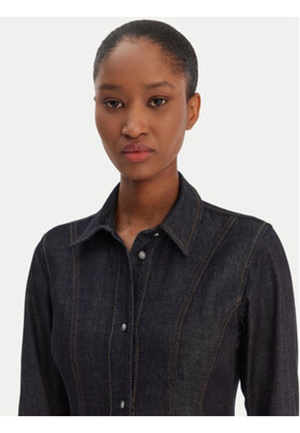 TOMMY HILFIGER - Tommy Hilfiger Sukienka jeansowa WW0WW48520 Granatowy Regular Fit. Kolor: niebieski. Materiał: bawełna