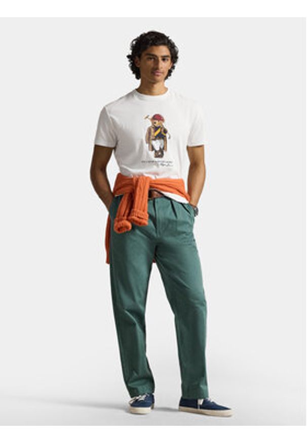 Polo Ralph Lauren T-Shirt 710B16611001 Biały Slim Fit. Typ kołnierza: polo. Kolor: biały. Materiał: bawełna