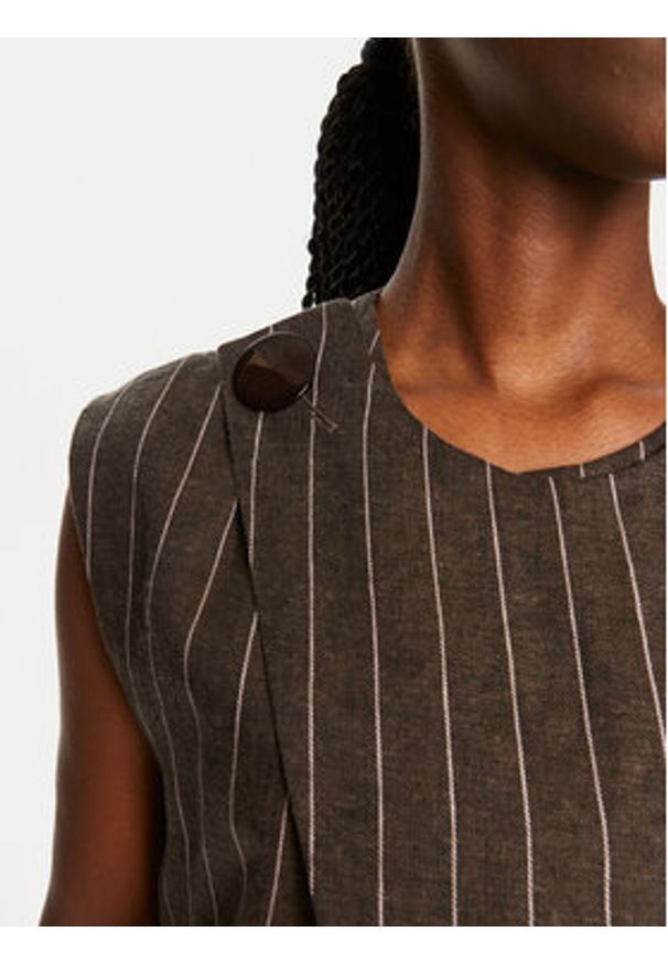 Day Birger et Mikkelsen - DAY BIRGER ÉT MIKKELSEN Kamizelka Enid DAY65243328 Brązowy Regular Fit. Kolor: brązowy. Materiał: len