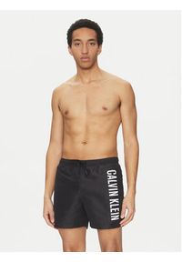 Calvin Klein Swimwear Szorty kąpielowe KM0KM01092 Czarny Regular Fit. Kolor: czarny. Materiał: syntetyk #4