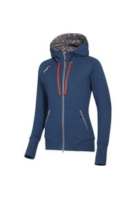 OCUN - Bluza z kapturem damska Ocun Hoodie Zipper. Typ kołnierza: kaptur. Kolor: niebieski. Materiał: polar. Sport: turystyka piesza