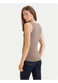 Guess Top W6GP10 K2932 Brązowy Regular Fit. Kolor: brązowy. Materiał: bawełna #5