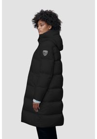 Blauer USA - BLAUER Czarny damski płaszcz Lena Raincoat Long Jackets, Rozmiar XS. Kolor: czarny. Materiał: poliamid, puch. Długość rękawa: długi rękaw. Długość: długie. Styl: elegancki