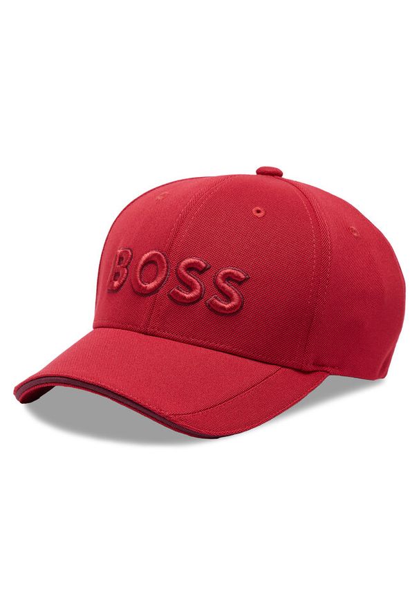 BOSS - Czapka z daszkiem Boss. Kolor: czerwony